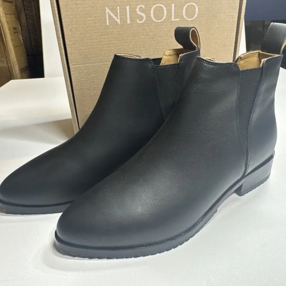 Nisolo‎ Eva Everyday Chelsea Boot Women’s Size 6.5 Black Slip-On Ankle Boot NIB